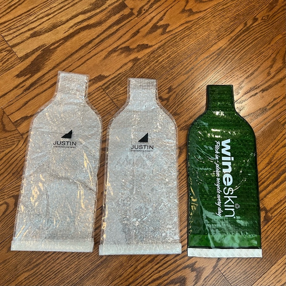 Single Wine Bottle Bubble Protector Sleeve Bundle of 3